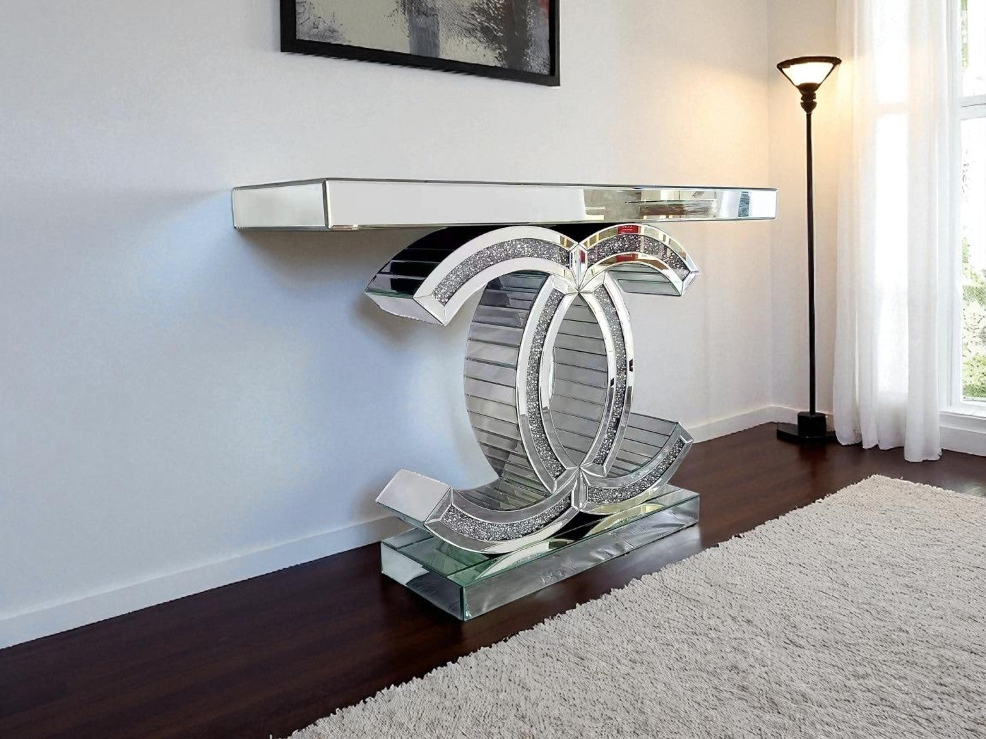 Mirror Server Console Table Channel