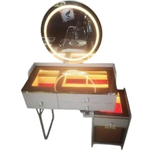 Classic Mirror Dressing Table Glass Top