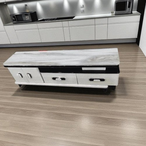 Wooden TV Stand With Marble Top TV-001