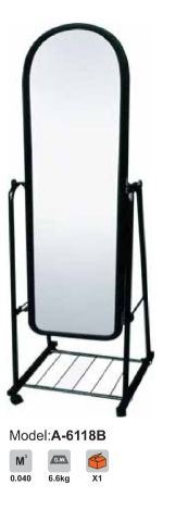 Big Standing Mirror Trolley | Mobile Full-Length Mirror on Wheels