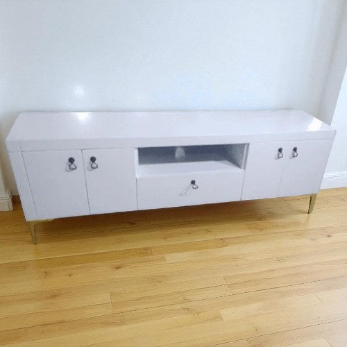 Wooden Plasma Stand TV46 White - New