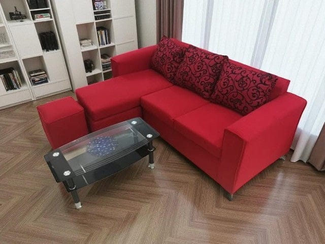 Small Red Venice Corner Couch