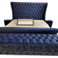 Wing Queen SlayBed 6pcs Set Suede Gray