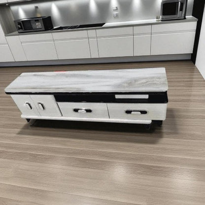 Wooden TV Stand With Marble Top TV-001